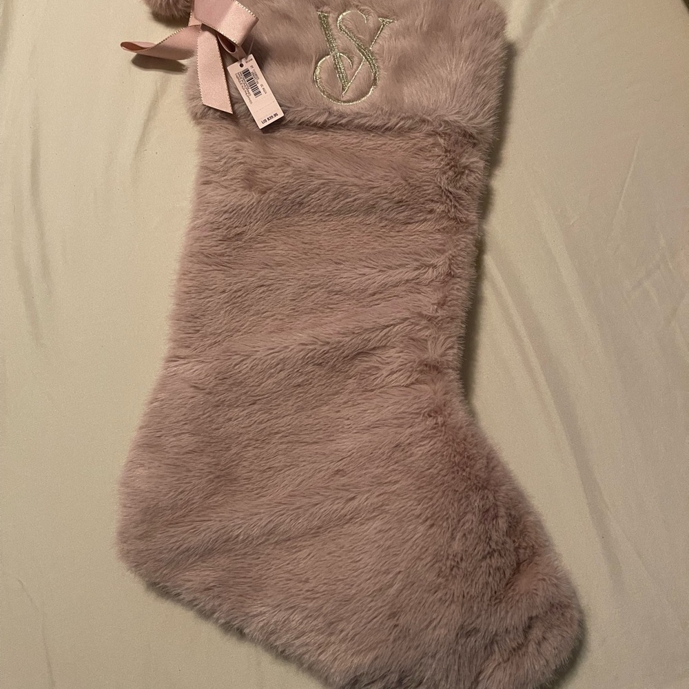 Victoria's Secret Pink Faux Fur Stocking